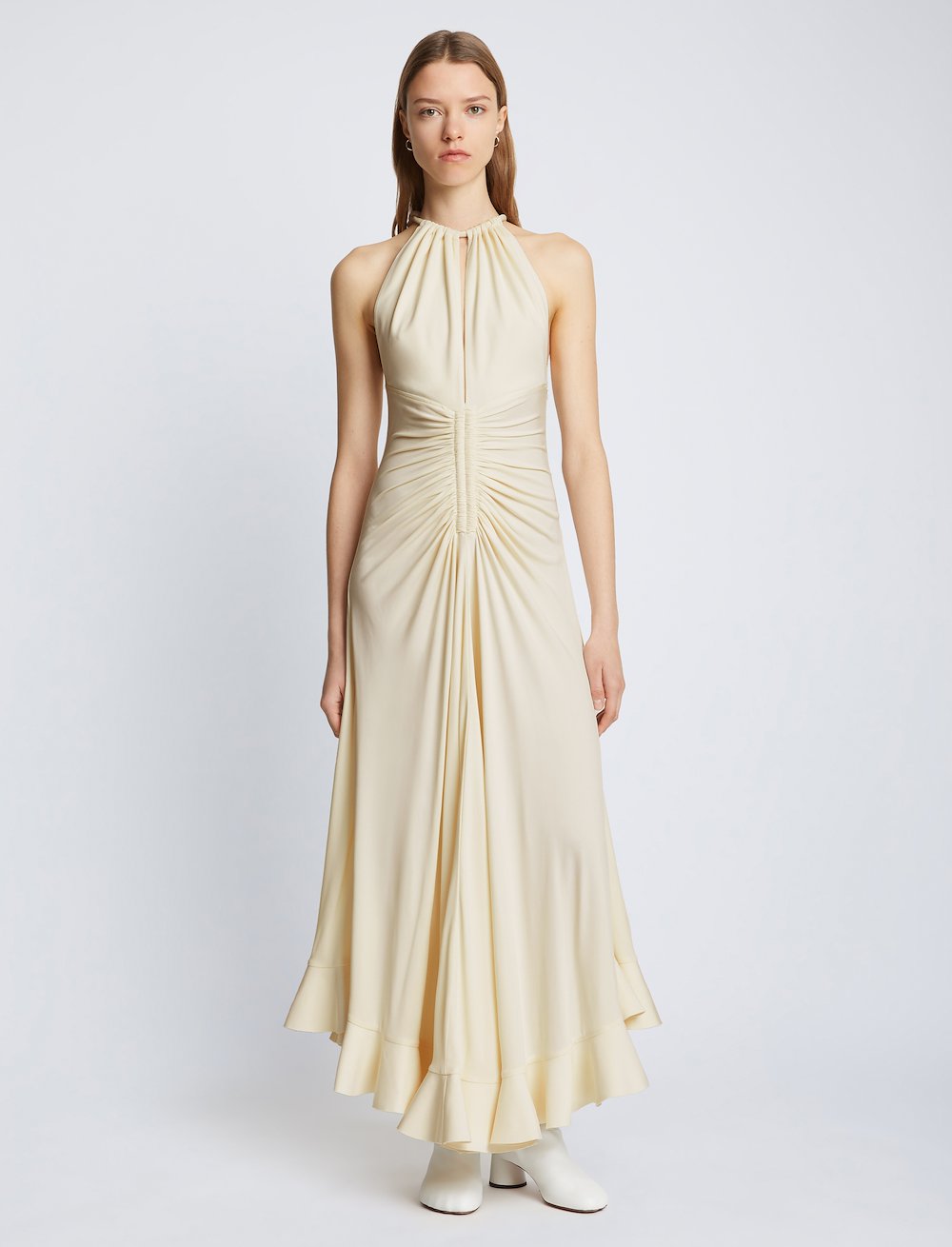 Crepe Jersey Ruched Dress