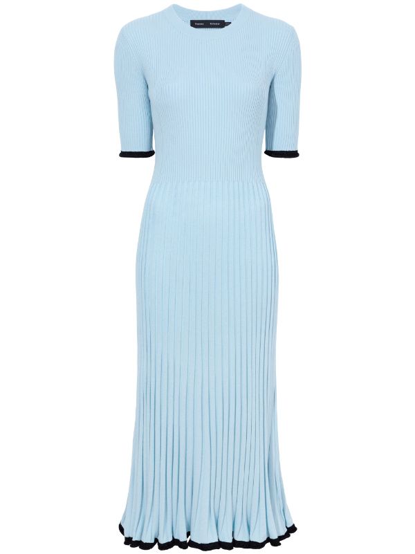 Proenza Schouler crew neck Ribbed Midi Dress Farfetch