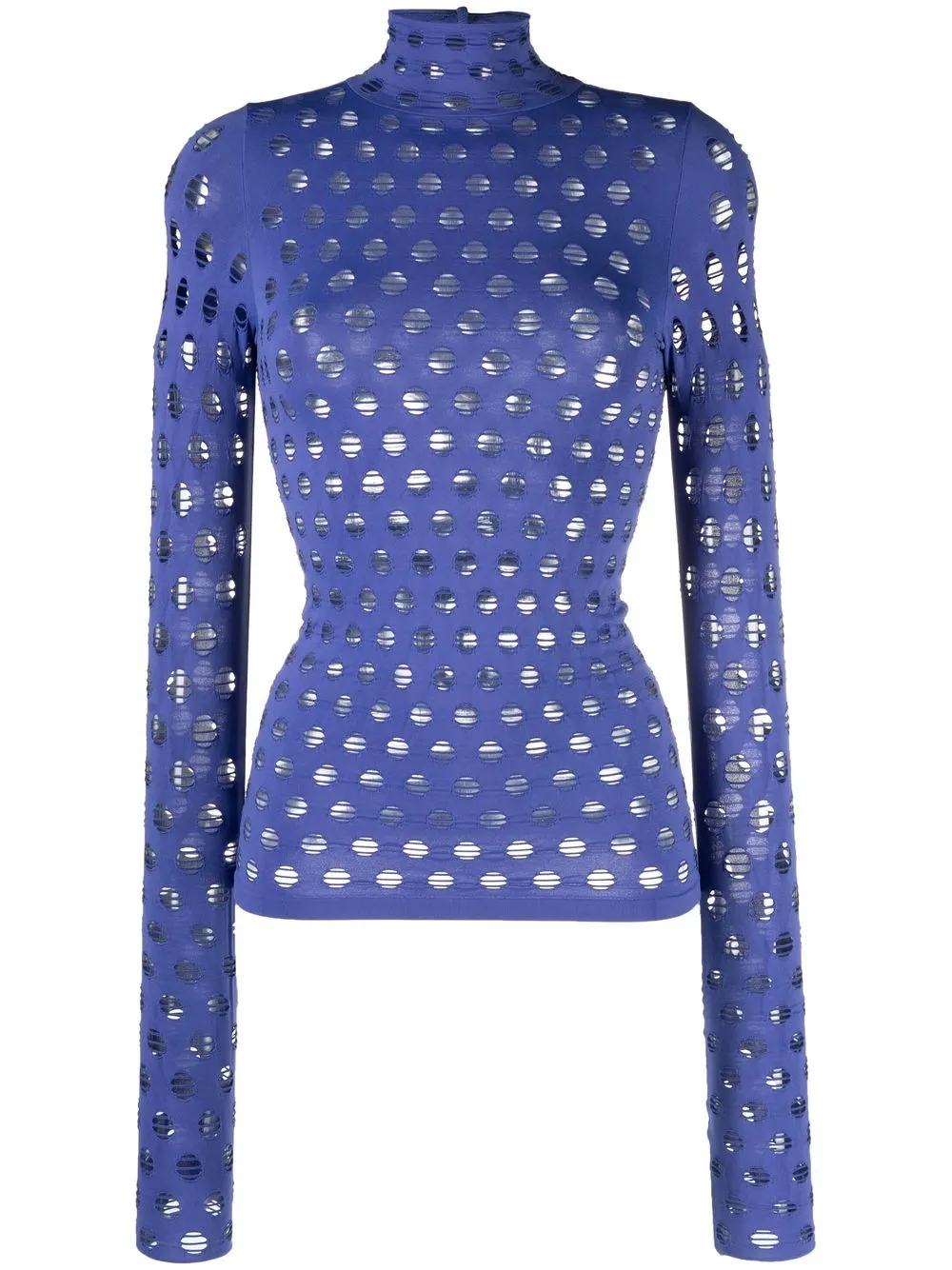 MAISIE WILEN PERFORATED HIGH-NECK TOP