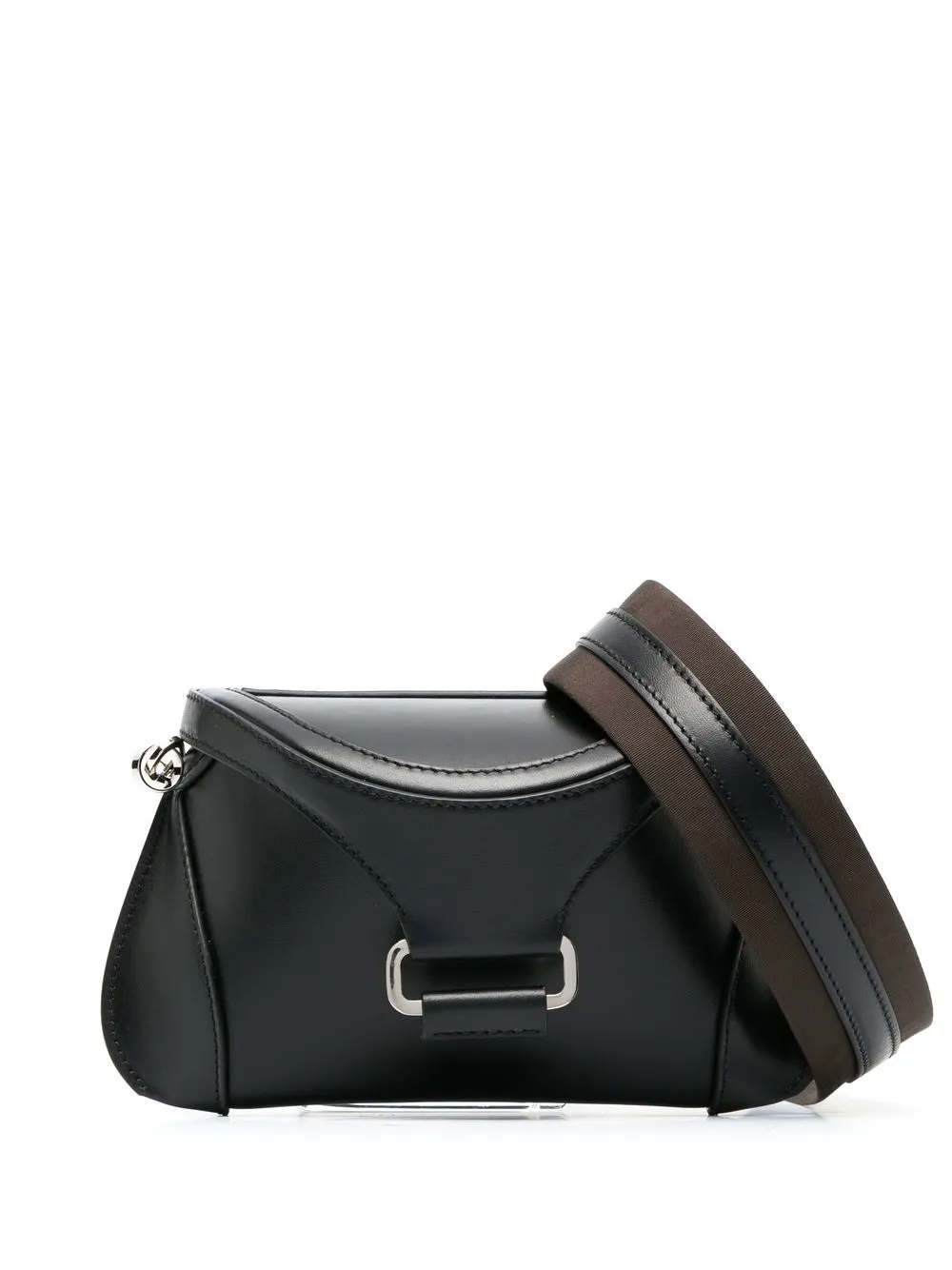 

Rodo foldover leather satchel bag - Black