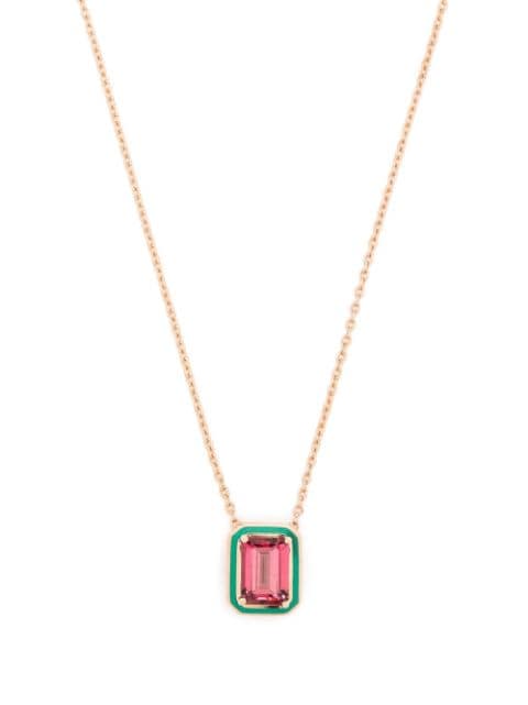 Selim Mouzannar 18kt rose gold Mina rhodolite necklace