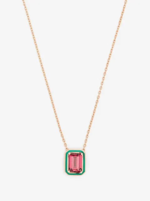 Selim Mouzannar 18kt rose gold Mina rhodolite necklace