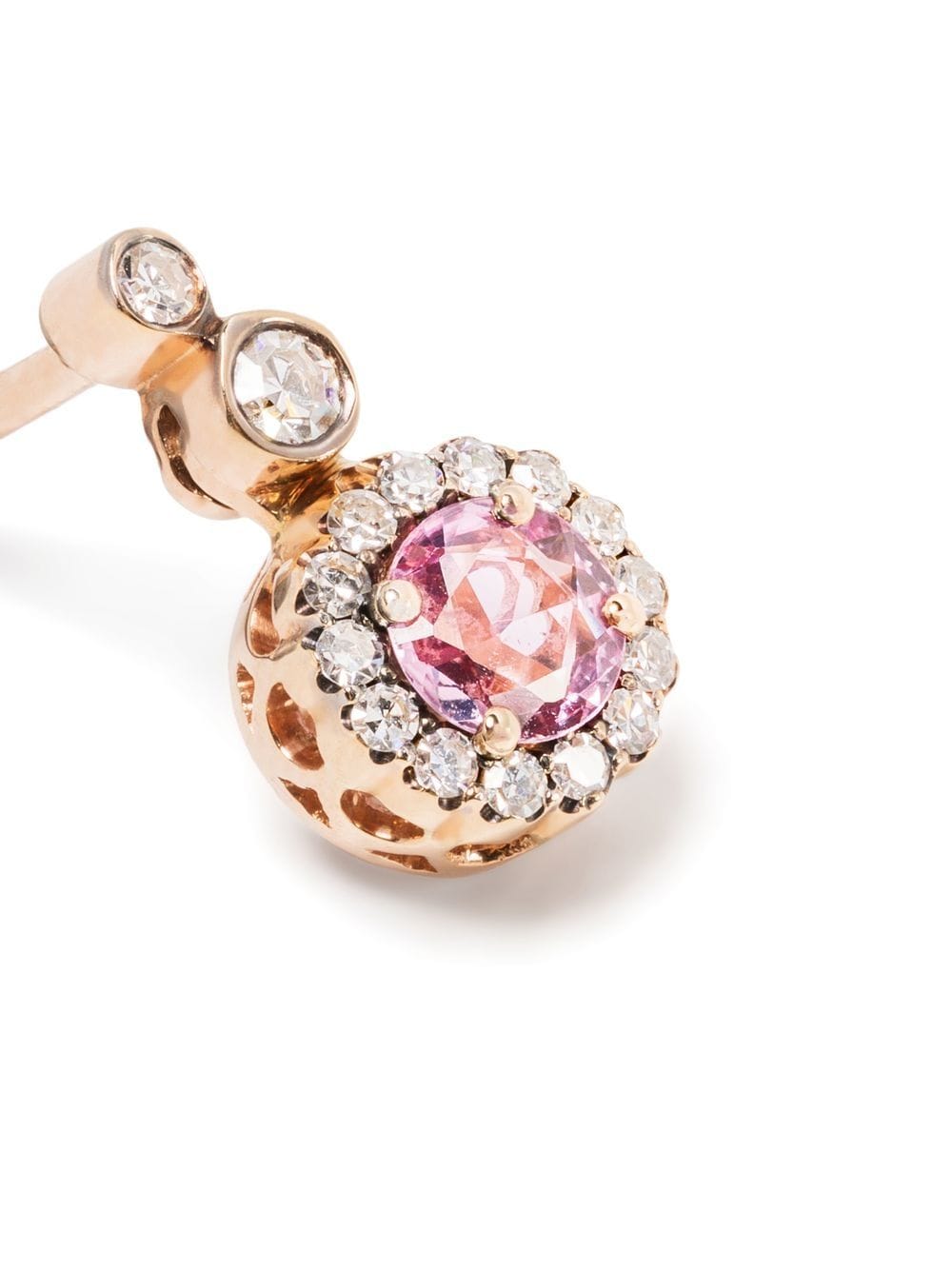 Shop Selim Mouzannar 18kt Rose Gold Sapphire And Diamond Earrings