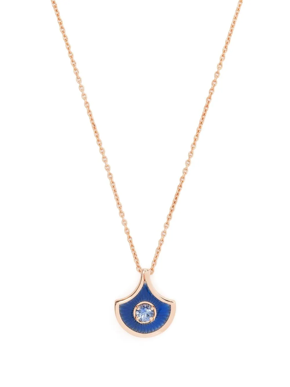 

Selim Mouzannar 18kt rose gold Fish For Love sapphire necklace