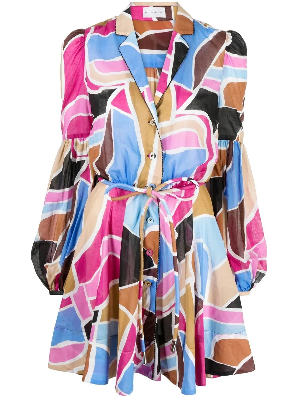 

Rebecca Vallance patterned shift shirt dress - Multicolour