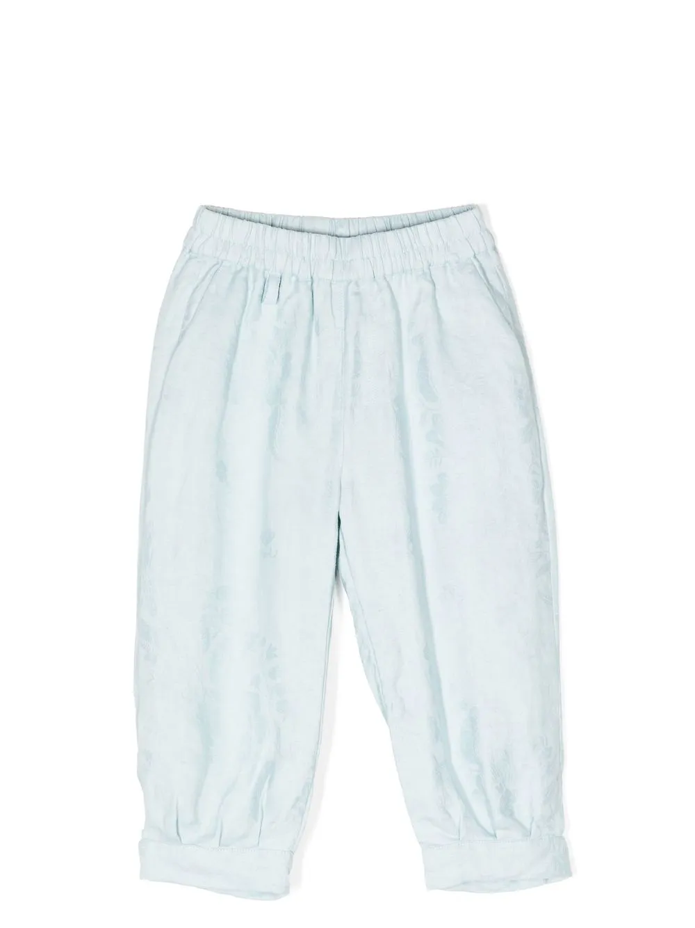 By Walid Kids' Button-fastening Cuff Trousers In Blue