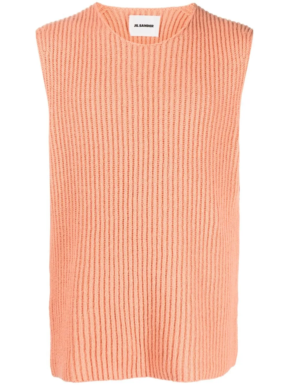 

Jil Sander ribbed knitted vest - Orange