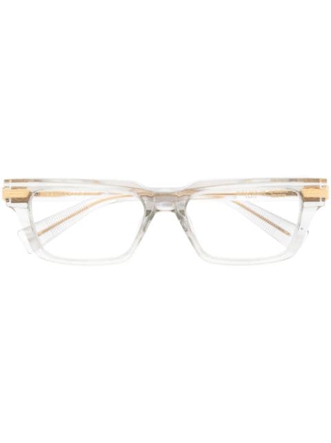 Balmain Eyewear square-frame logo-plaque glasses