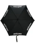 Moschino logo-print compact umbrella - Black