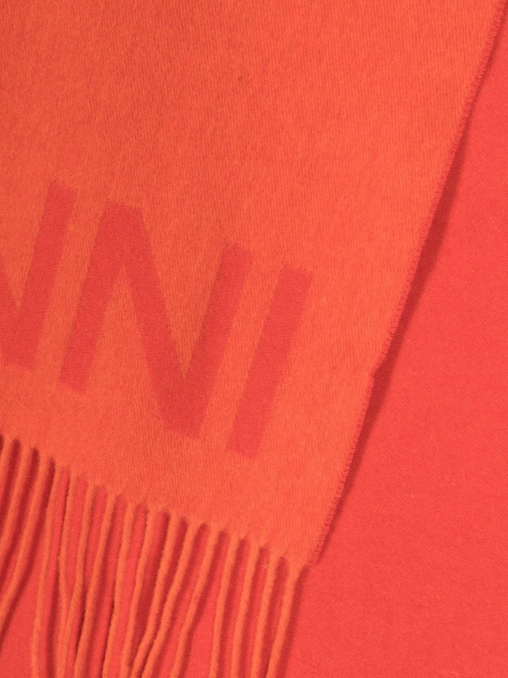 GANNI Sjaal met logo jacquard - Oranje