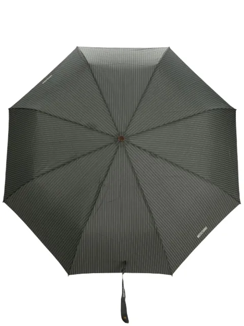 Moschino pinstriped logo-print umbrella