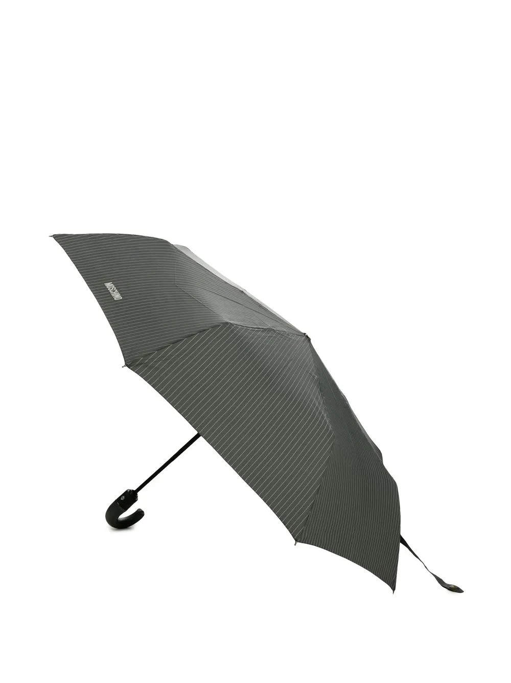  Moschino Pinstriped Logo-print Umbrella - Grey 