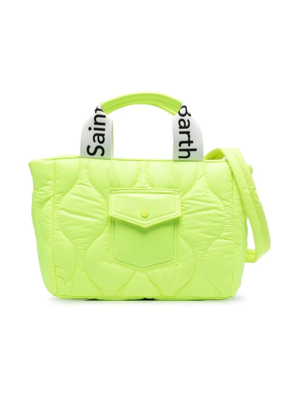 

MC2 Saint Barth logo-tape quilted tote bag - Yellow