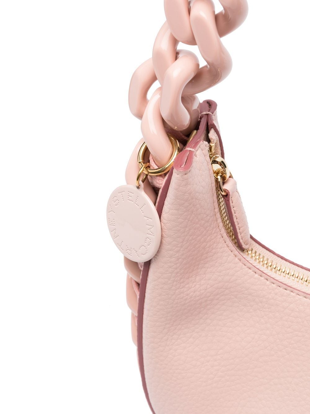Shop Stella Mccartney Falabella-chain Detail Shoulder Bag In Pink