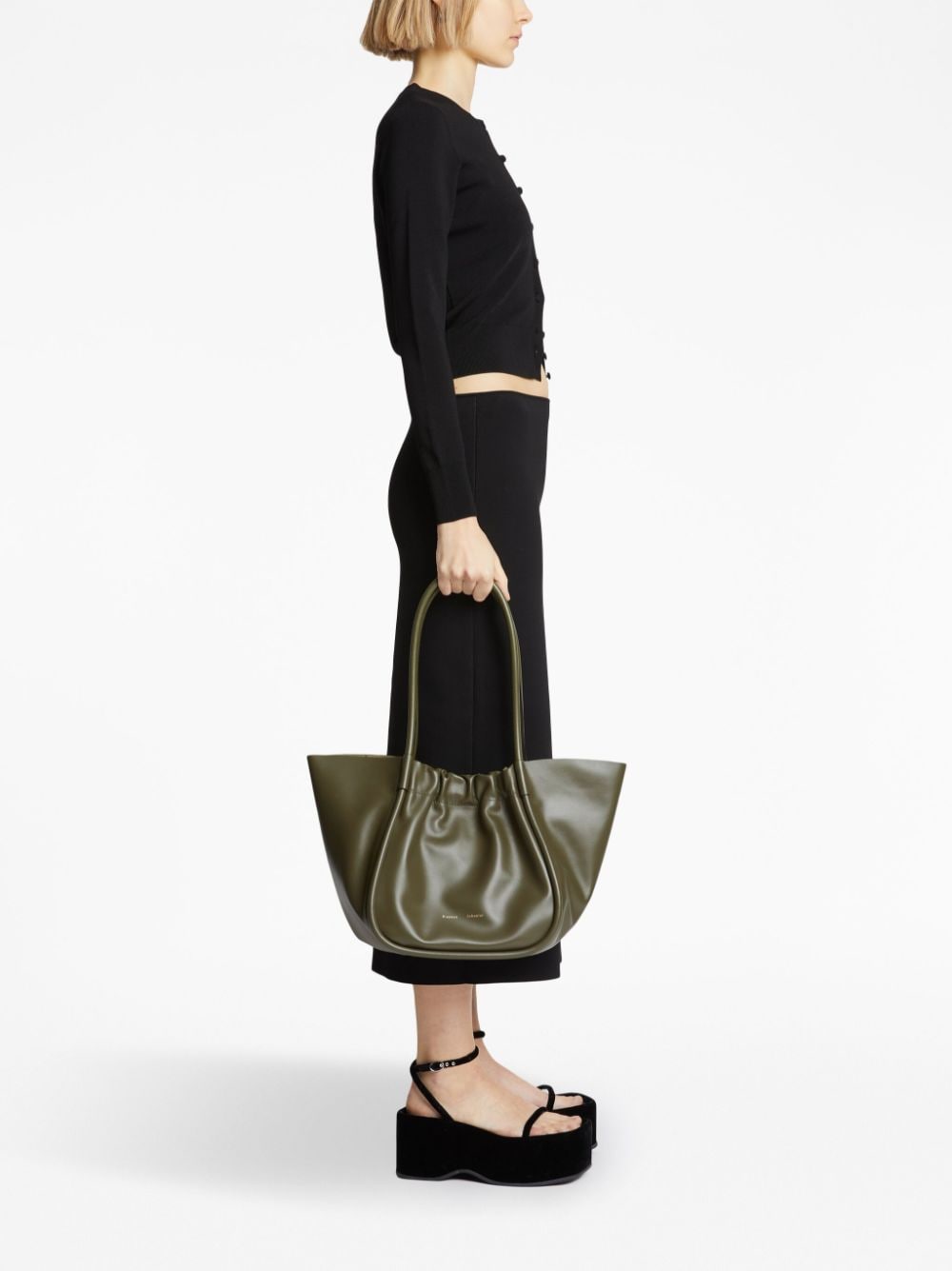 Proenza Schouler large Ruched tote - Groen