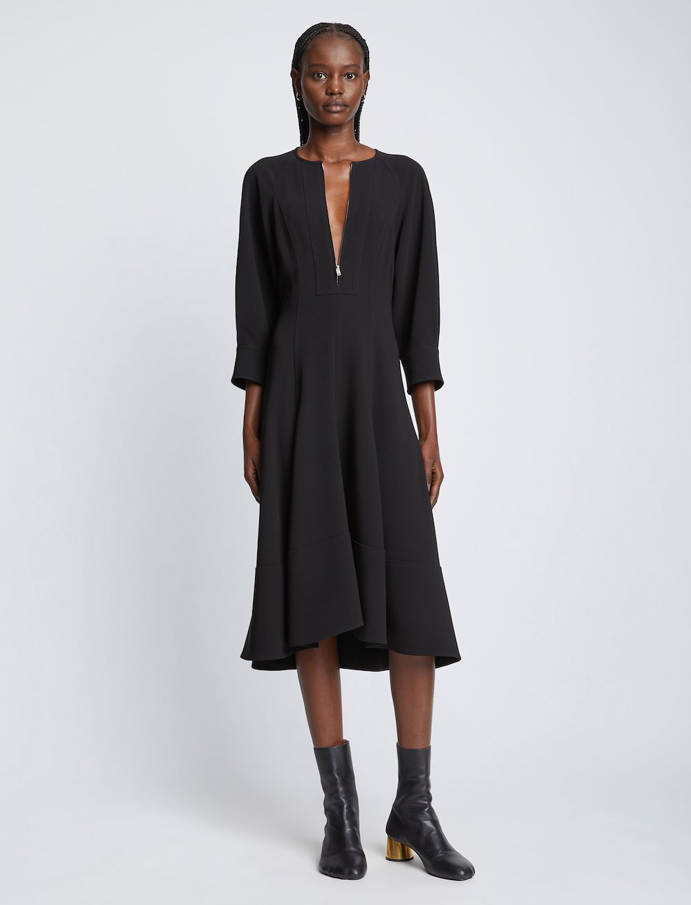 Matte Viscose Crepe Dress
