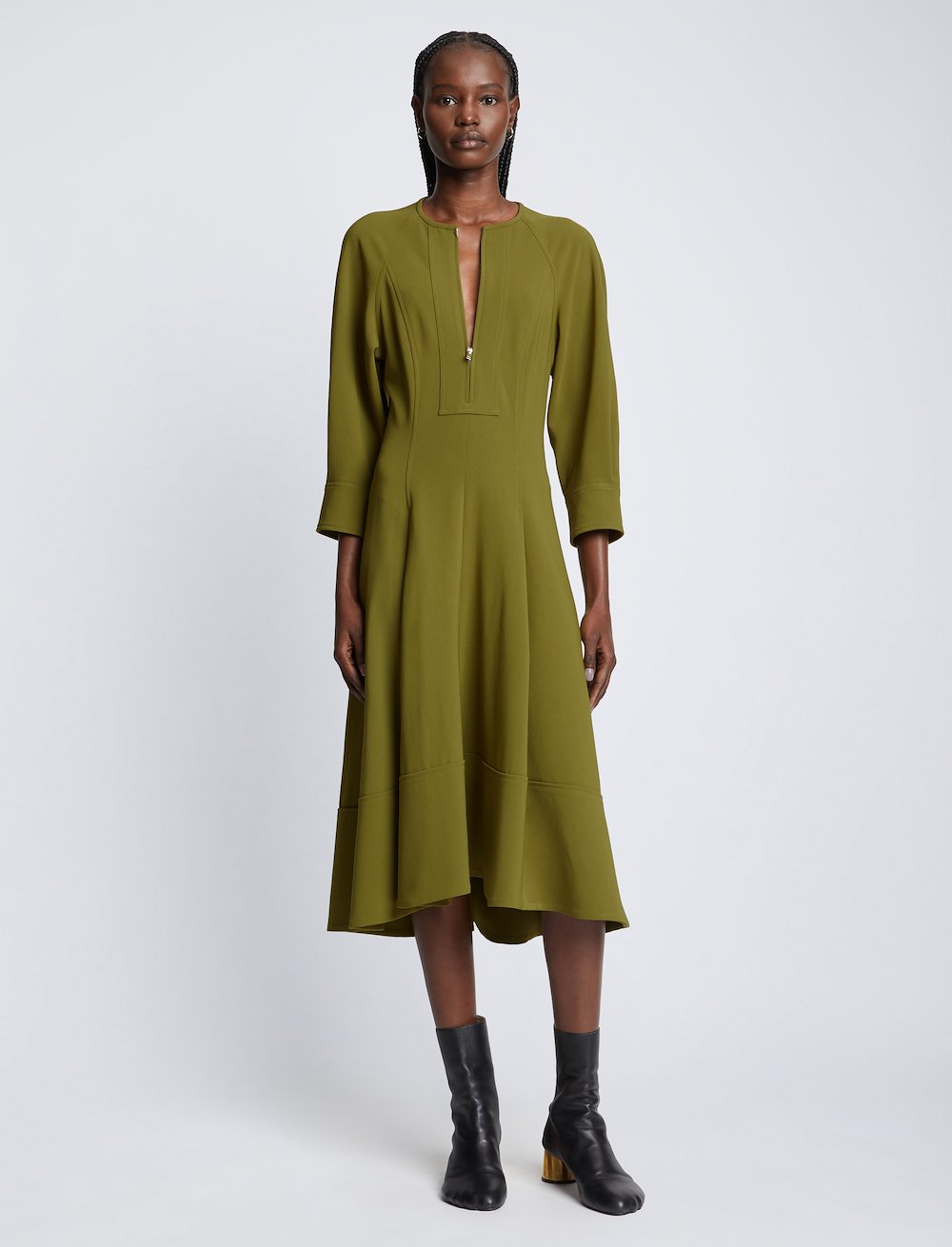 Matte Viscose Crepe Dress