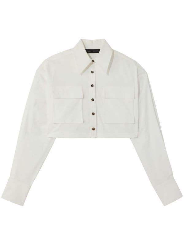 Proenza Schouler Poplin Cropped Shirt Farfetch