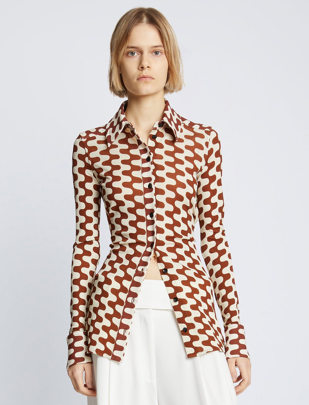 Printed Matte Jersey Shirt