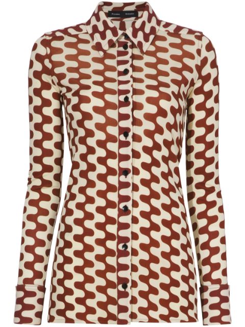 Proenza Schouler geometric-print long-sleeve shirt Women