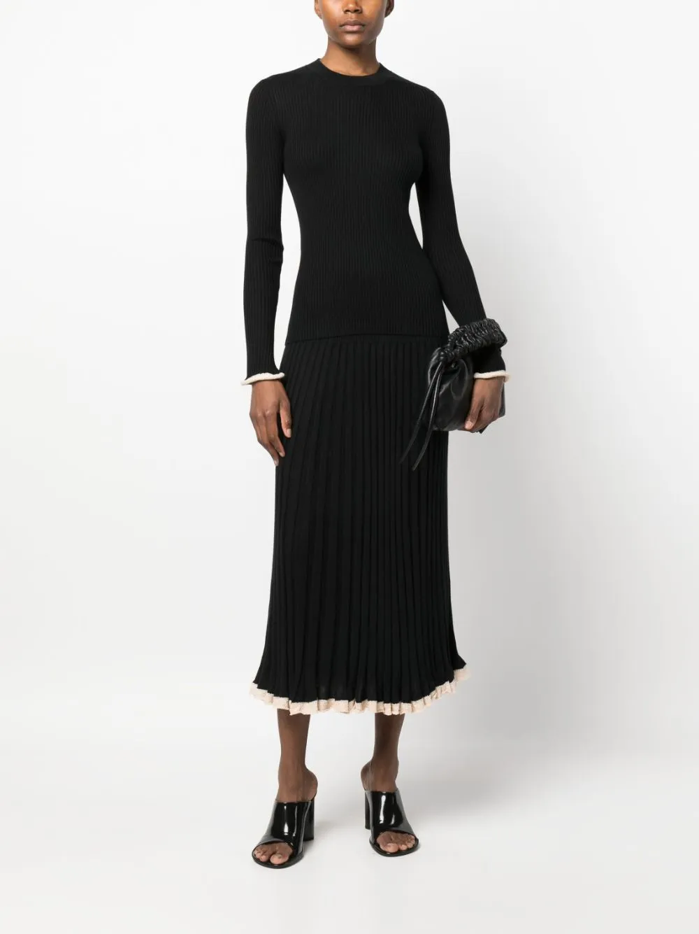 Proenza Schouler Silk Cashmere Skirt - Zwart