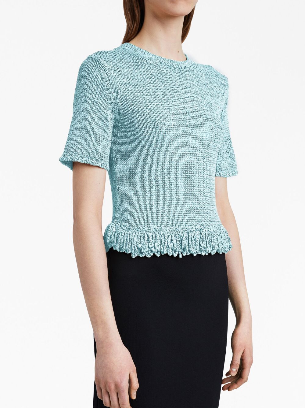 Proenza Schouler ribbon crochet fringe top Women