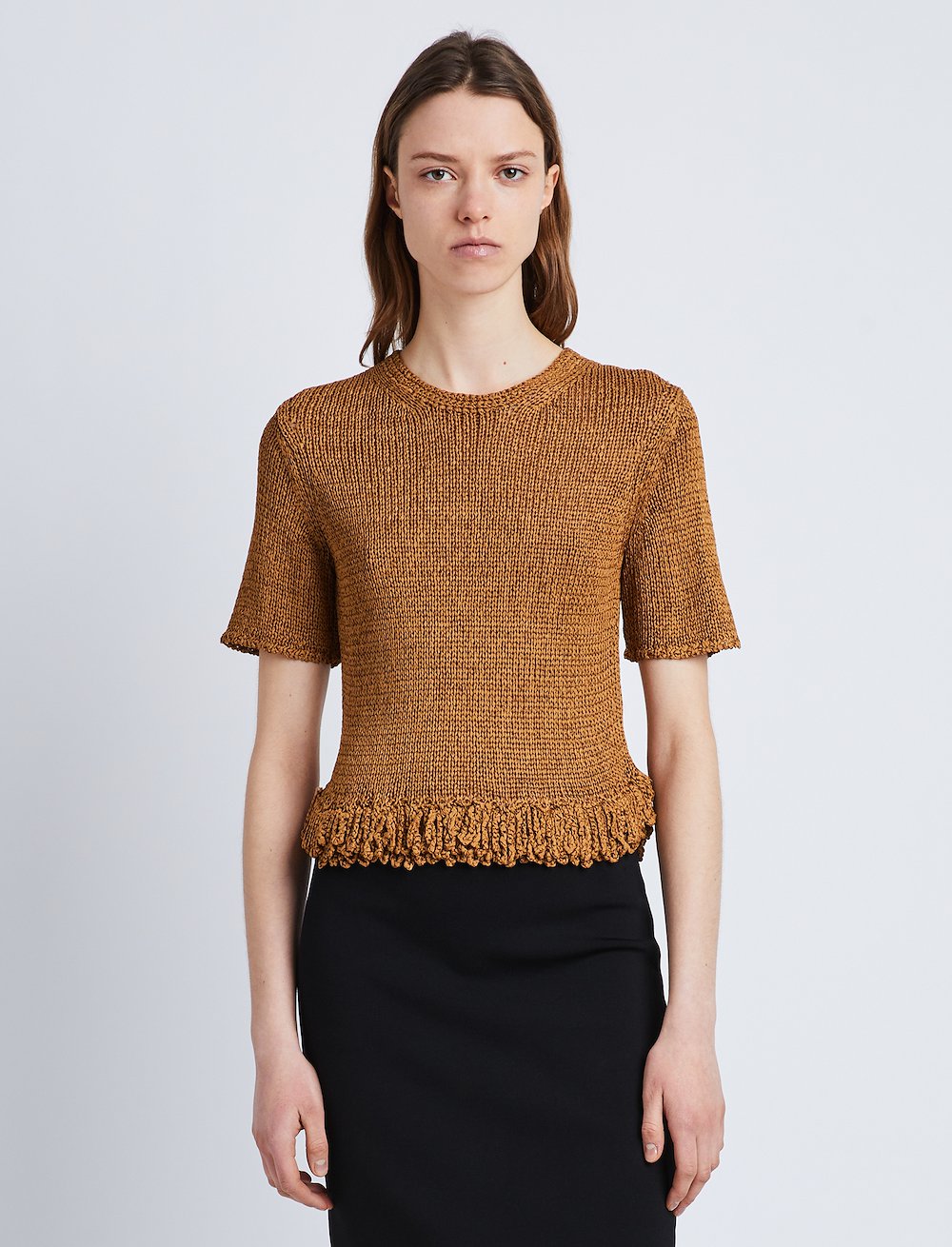 Ribbon Crochet Fringe Top