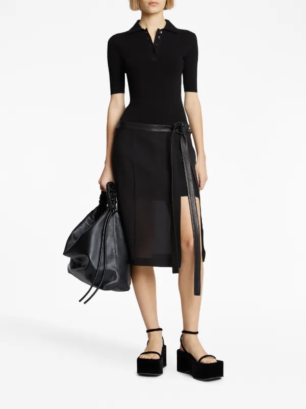 【関税込み】Proenza Schouler ボディスーツ Proenza Schouler ショートスリーブ ポロボディスーツ