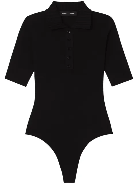 Proenza Schouler short-sleeved knitted polo bodysuit
