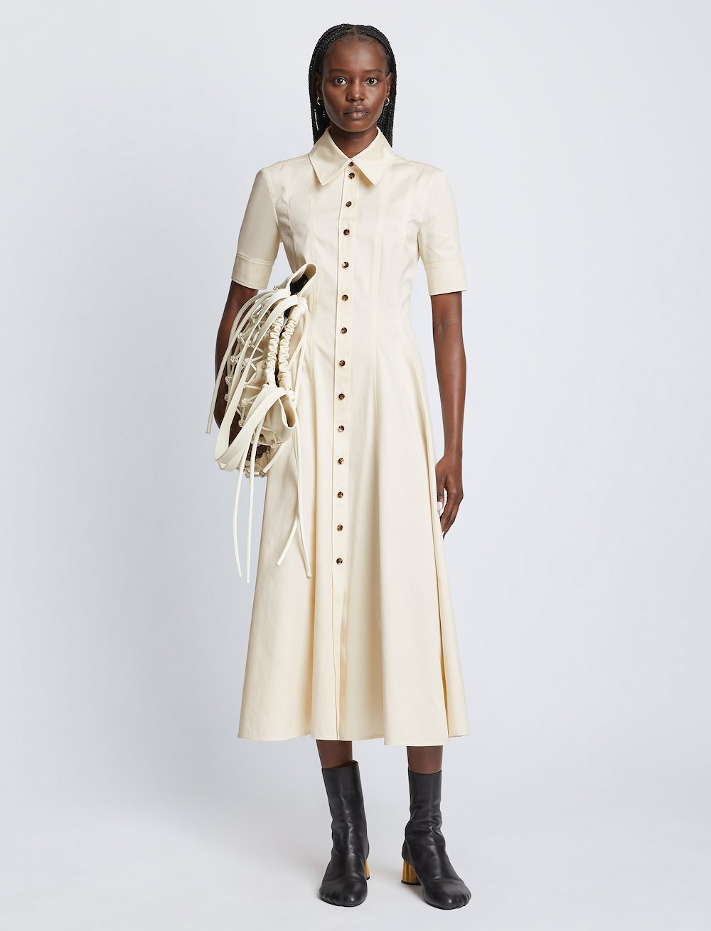 Silk Cotton Shirt Dress
