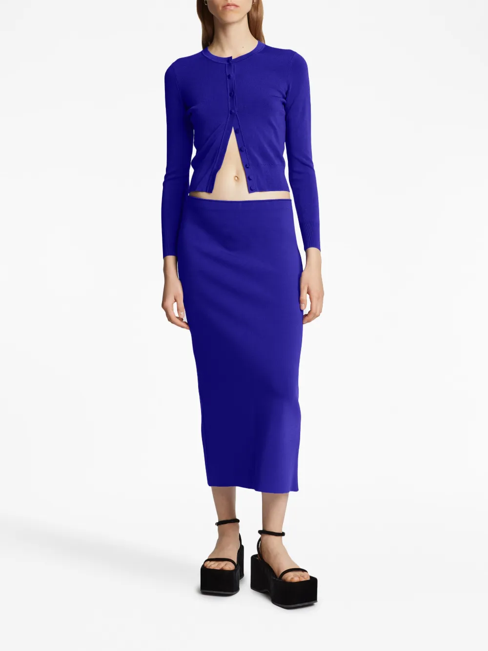Proenza Schouler round-neck button-up cardigan - Blauw