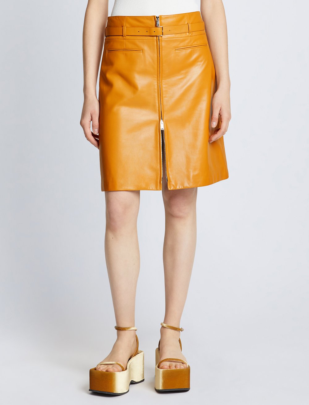 Glossy Leather Skirt