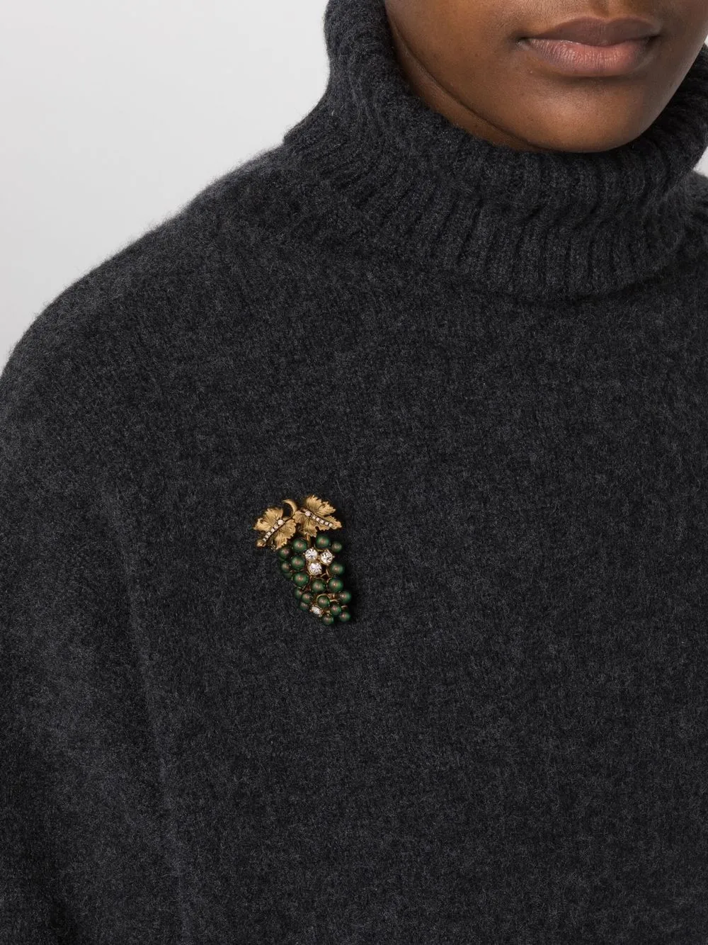 Roberto Cavalli Broche verfraaid met kristallen - Groen