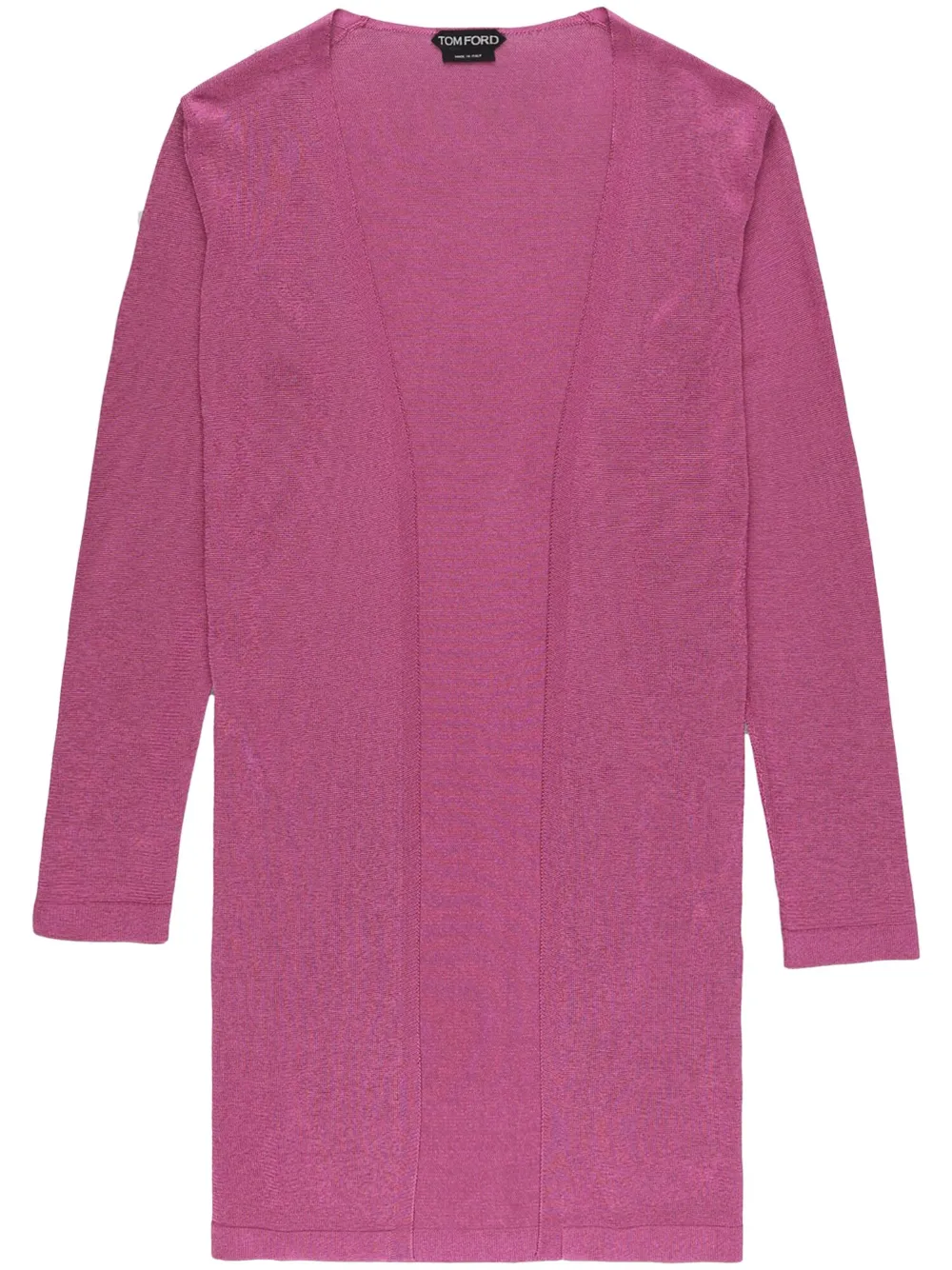 Tom Ford Open-front Midi Cardigan In Pink