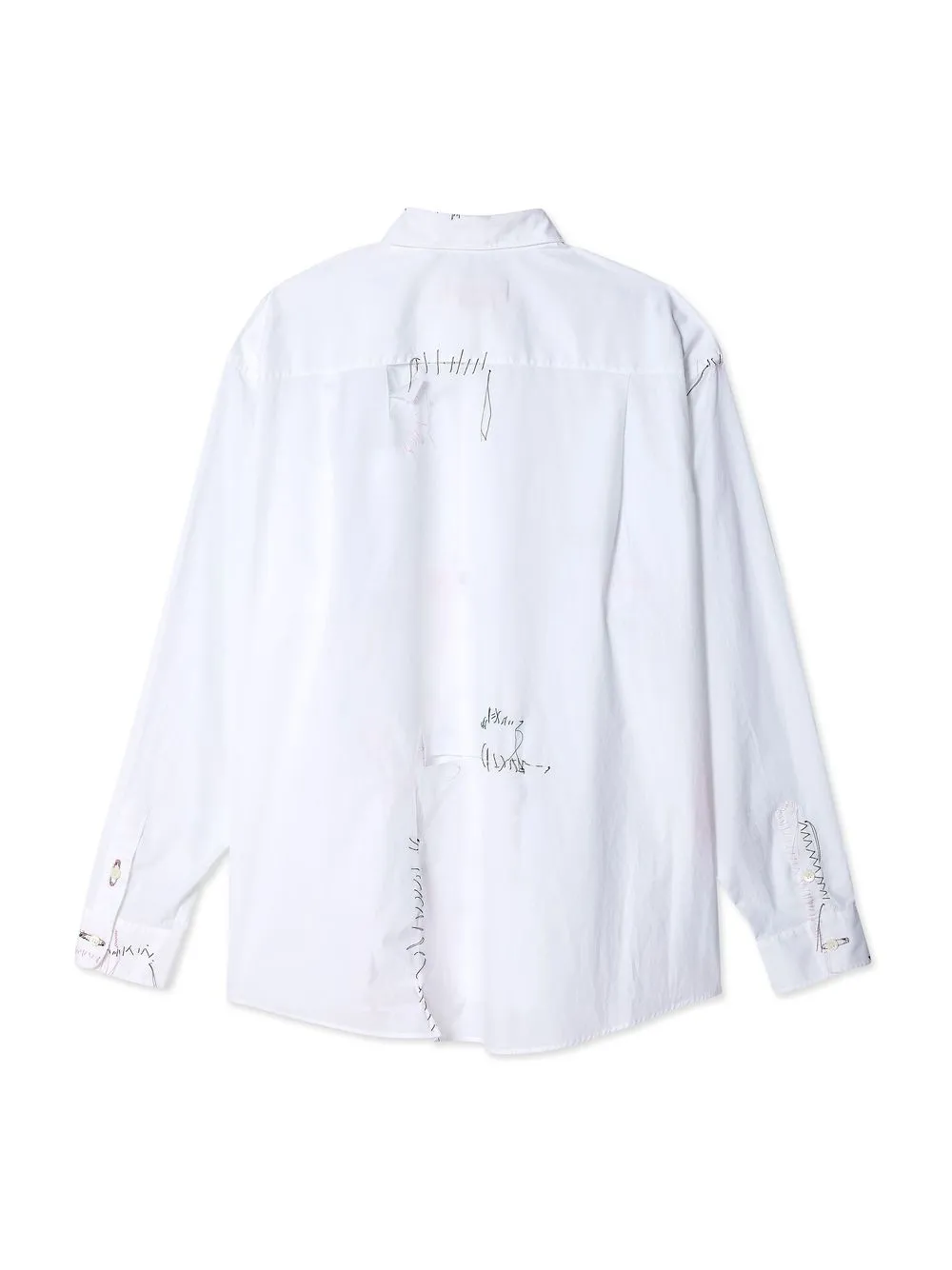 Marni distressedstitching buttonup Shirt Farfetch