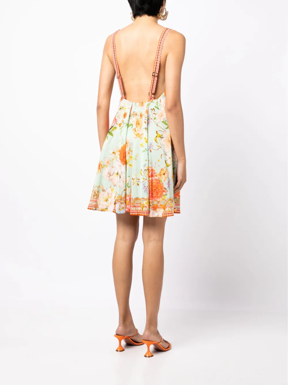 Camilla Jurk met bloemenprint Groen