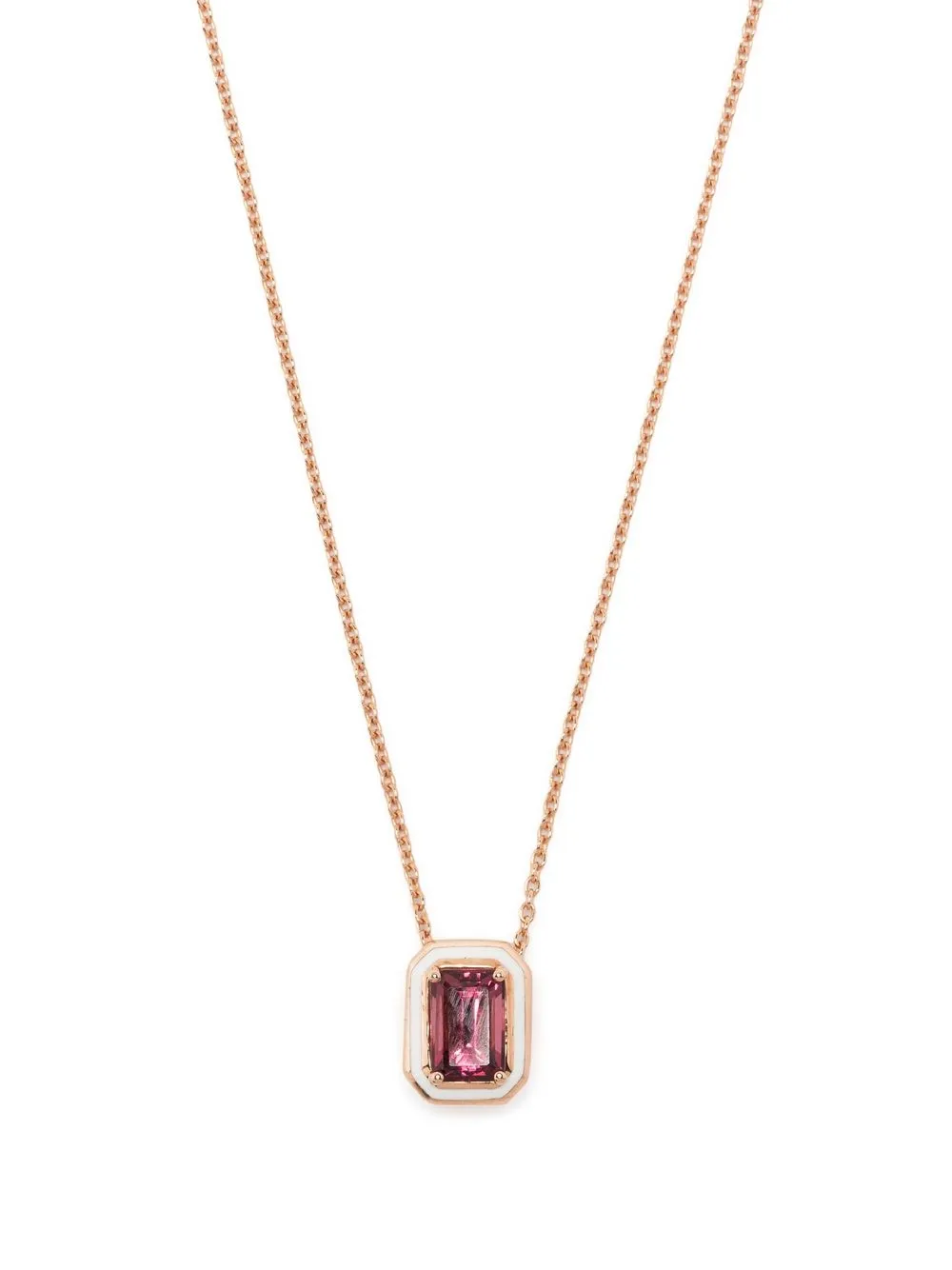 

Selim Mouzannar 18kt rose gold Mina rhodolite necklace