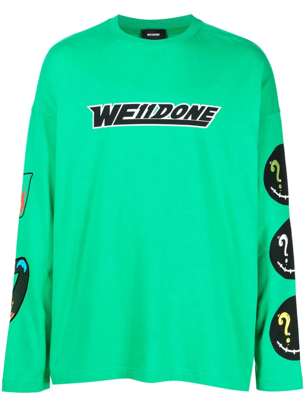 

We11done graphic-print cotton T-Shirt - Green