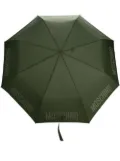 Moschino logo-print compact umbrella - Green