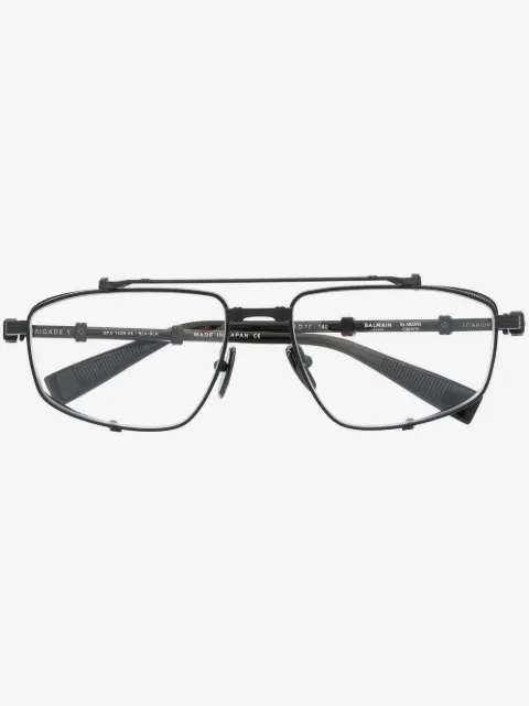 Balmain Eyewear lunettes de vue à plaque logo