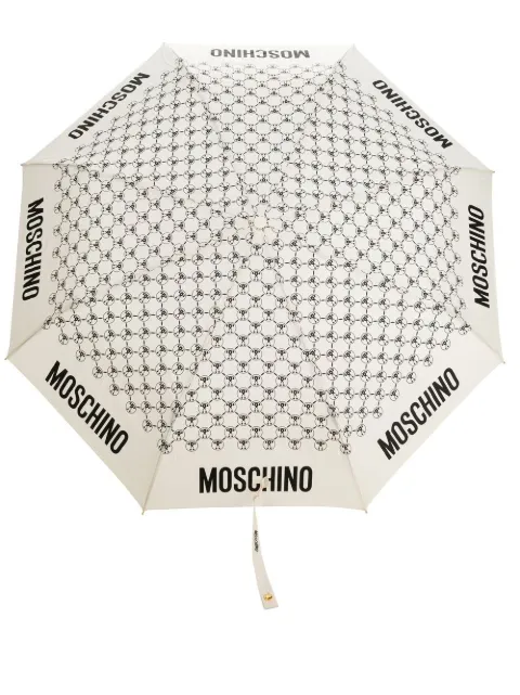 Moschino paraguas con monograma estampado