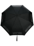 Moschino logo-print compact umbrella - Black