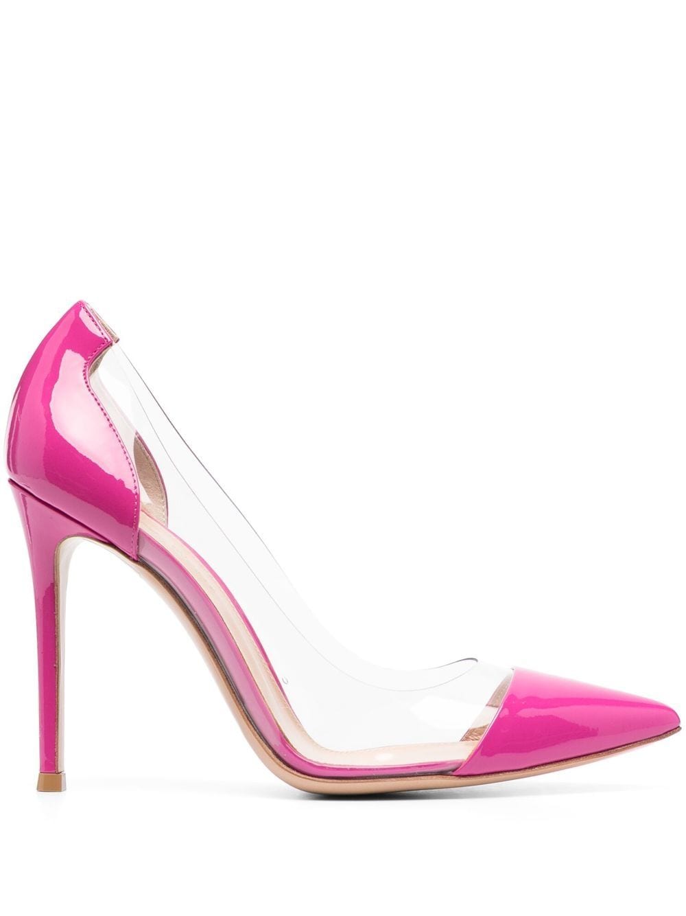 Gianvito Rossi Plexi 高跟鞋 In Pink