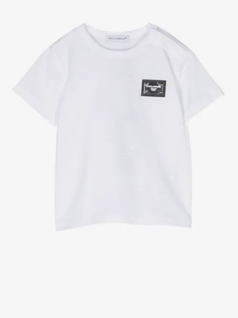 Dolce & Gabbana Kids logo plaque cotton T-shirt