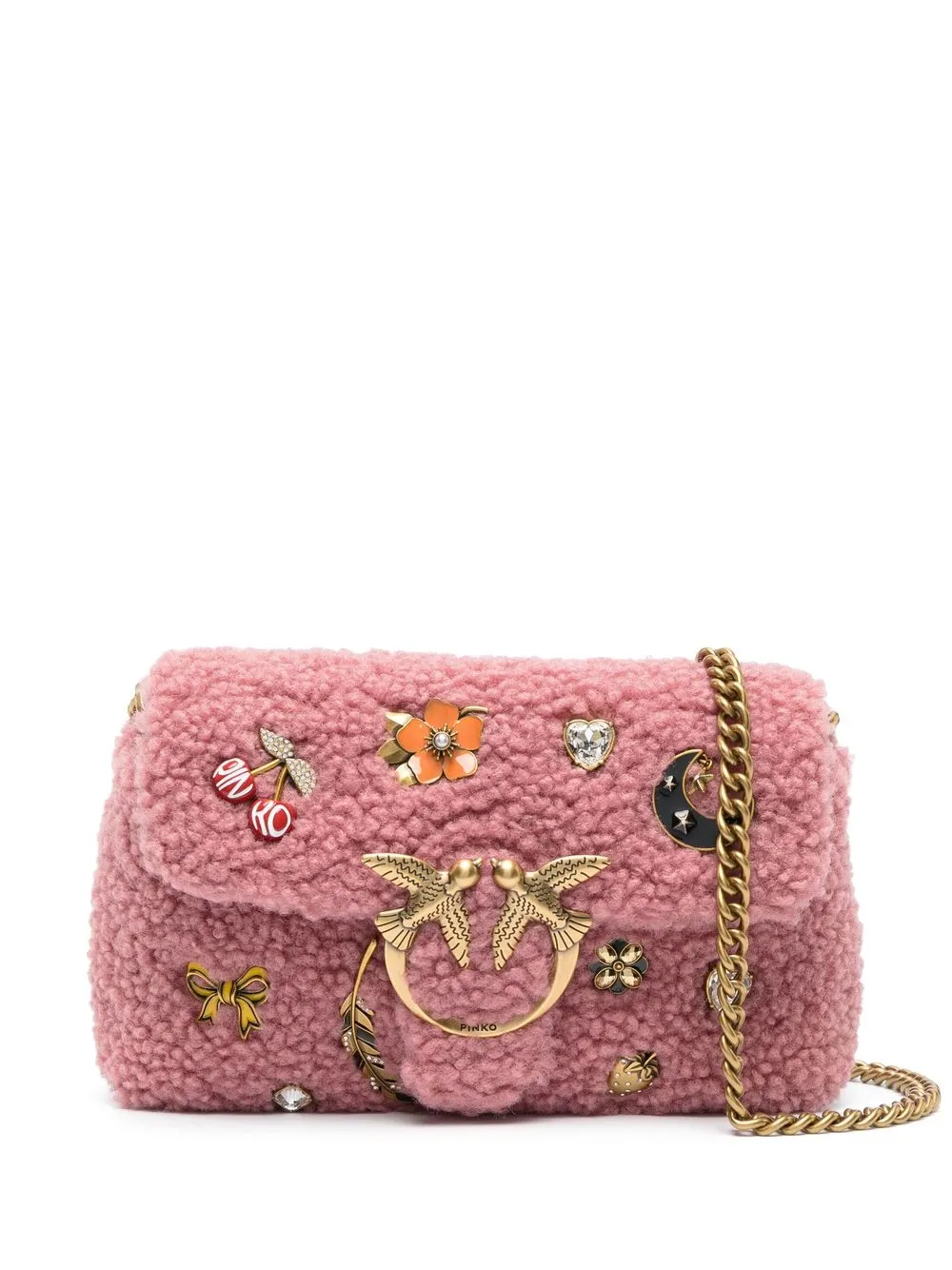 

PINKO charm embellished crossbody bag