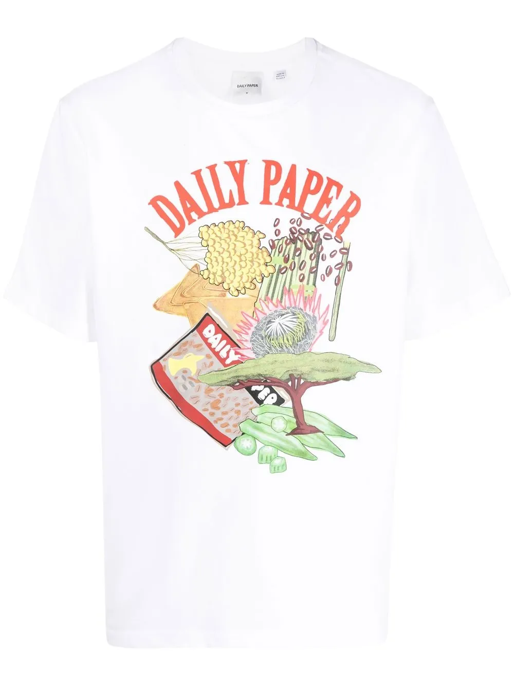 Daily Paper Cotton Logo-print T-shirt In White