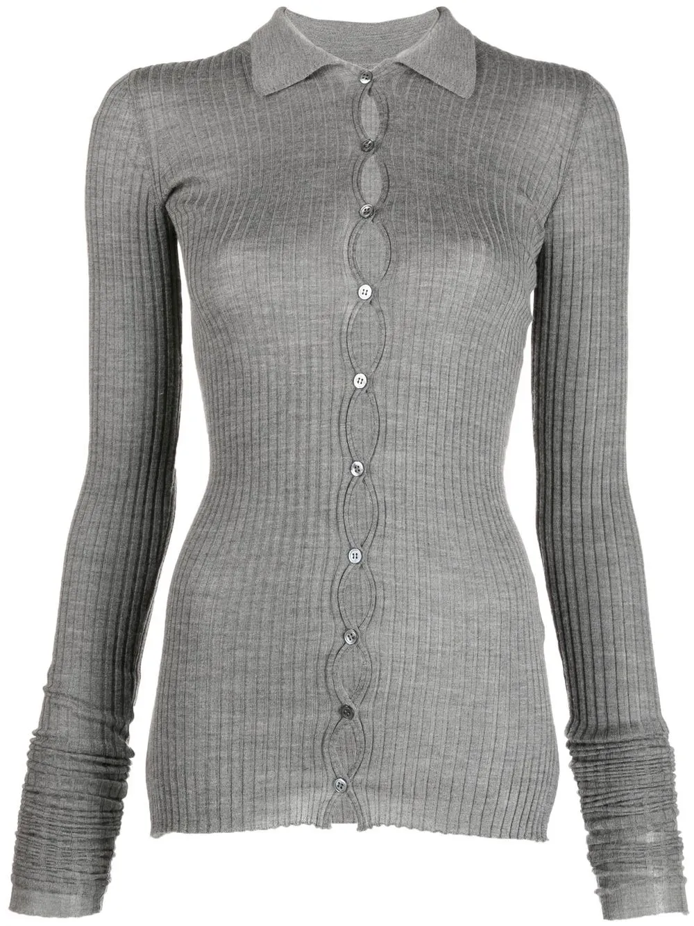 

QUIRA cashmere-blend knitted cardigan - Grey