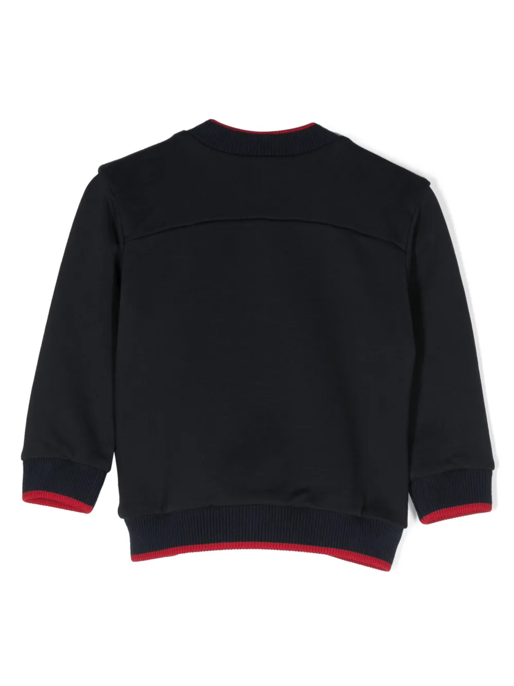 Dolce & Gabbana Kids logo-tape zipped cotton sweatshirt - Wit