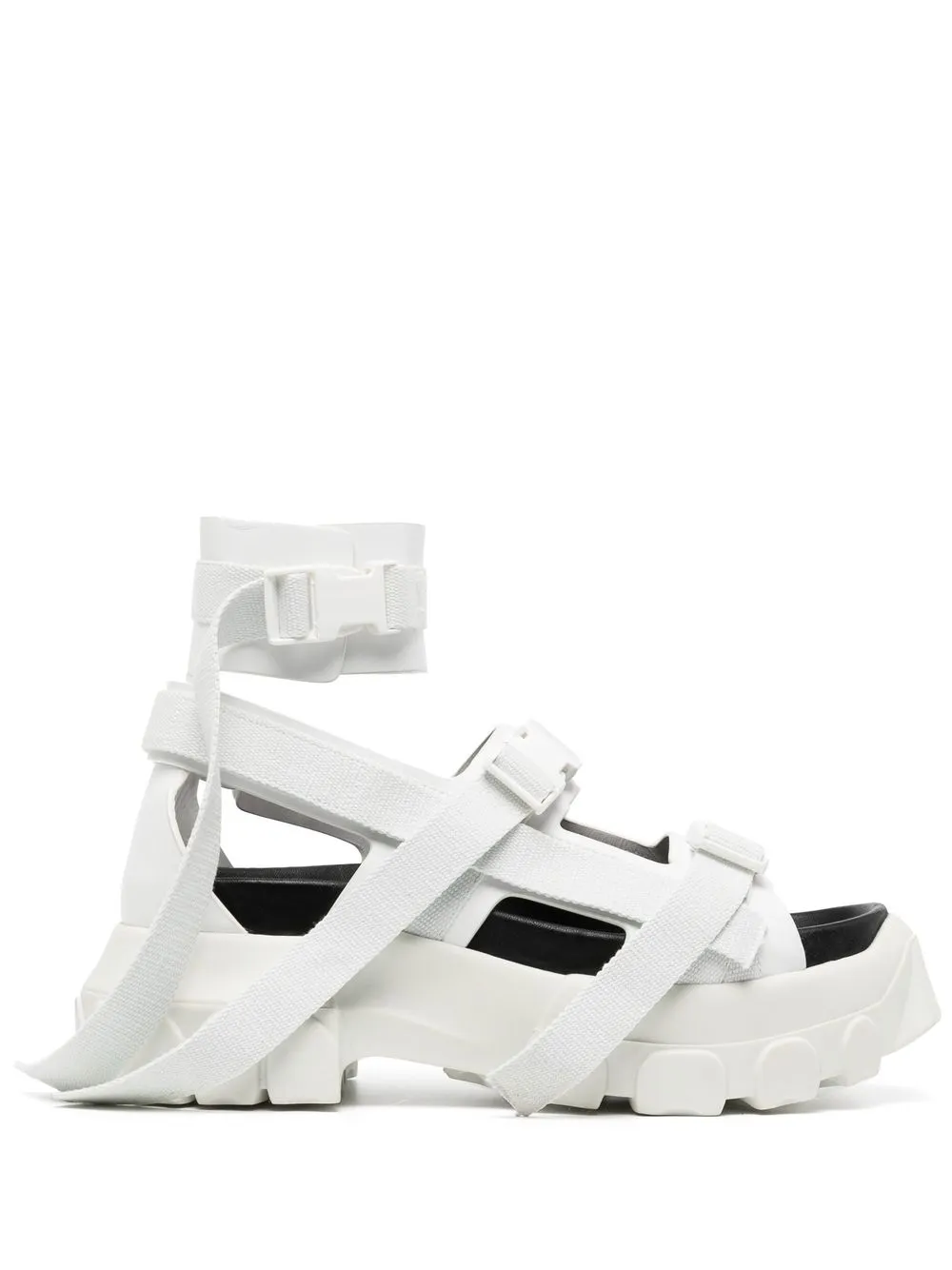 

Rick Owens canvas straps chunky sandals - White