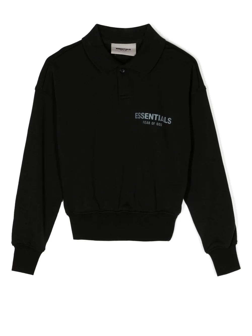 

FEAR OF GOD ESSENTIALS logo-print collared sweatshirt - Black